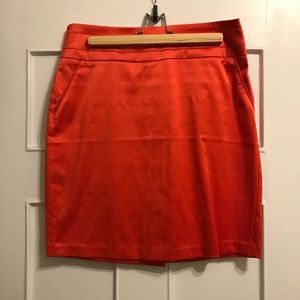 Forever 21 Orange Satin Skirt